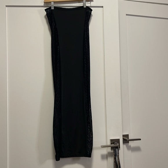 Black strapless mesh dress - Picture 5 of 5